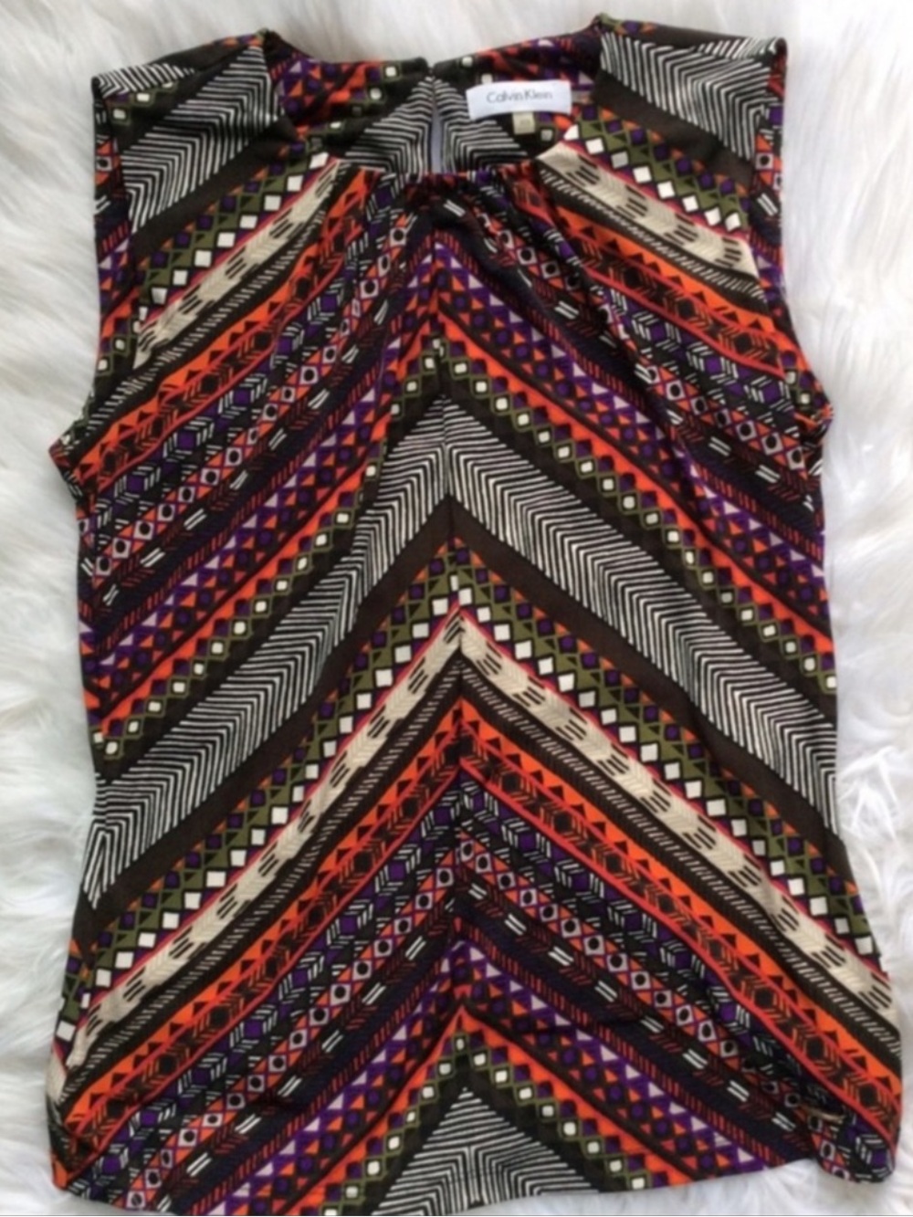 CALVIN KLEIN Geo Print Top